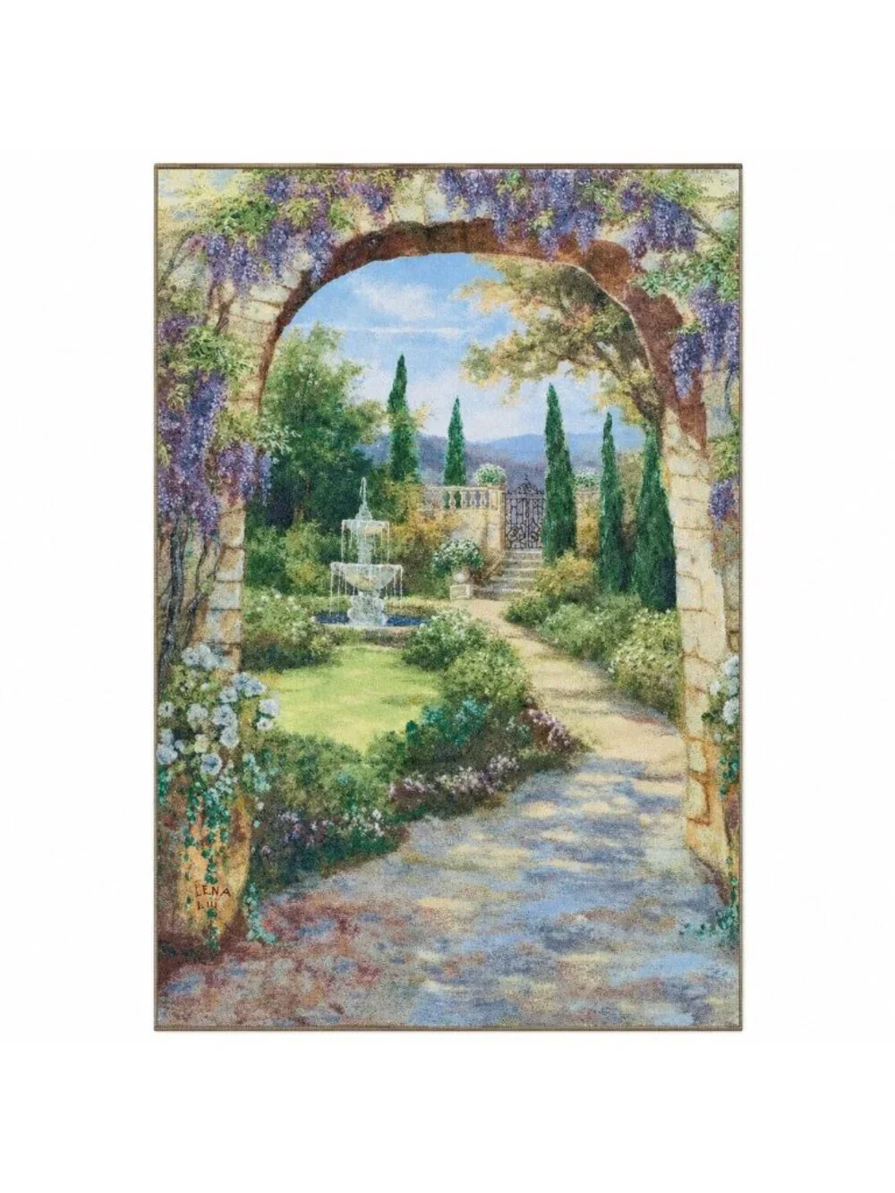 Paradise Fountain Grande Tapestry Wall Hanging ~ Artist Lena Liu